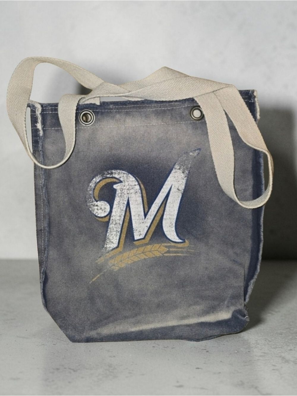Milwaukee Brewers Tote Bag Genuine Merchandise Canvas #PUR1